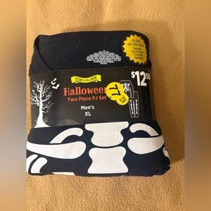 Halloween Glow-in-the-Dark Men's PJ Set - Black XL